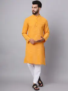 Latest Chikan Garments Mandarin Collar Long Sleeves Cotton Kurta