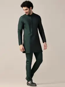 KISAH Mandarin Collar Regular Kurta With Churidar