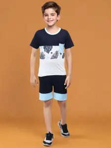 Toonyport Boys Colourblocked T-shirt with Shorts