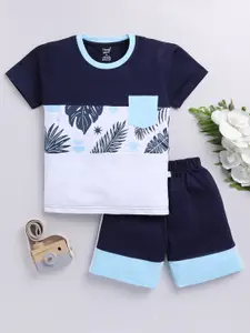 Toonyport Boys Colourblocked T-shirt with Shorts