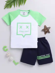 Toonyport Boys Printed Pure Cotton T-shirt with Shorts