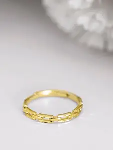 Zavya Gold-Plated 925 Pure Sterling Silver Finger Ring