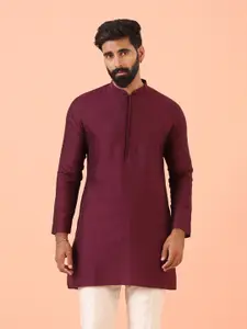 KISAH Mandarin Collar Long Sleeves Straight Kurta