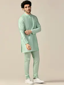 KISAH Mandarin Collar Long Sleeves Straight Kurta