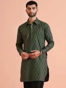 KISAH Ethnic Motifs Printed Mandarin Collar Long Sleeves Straight Kurta