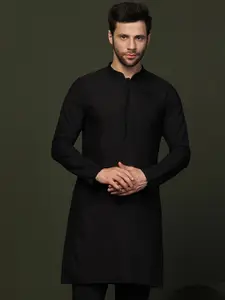 KISAH  KISAH Mandarin Collar Long Sleeves Straight Kurta