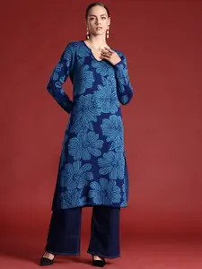 all about you Floral Woven Design Kurta