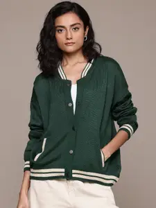 The Roadster Lifestyle Co. Long Sleeves Front Open Sweater