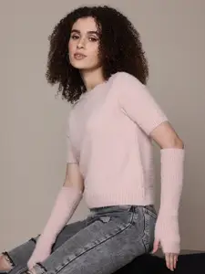 The Roadster Lifestyle Co. Fuzzy Pullover with Hand Gloves