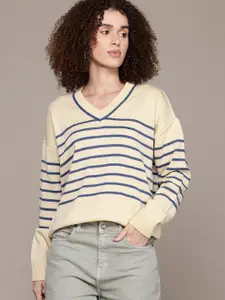 The Roadster Lifestyle Co. Pure Acrylic Striped Pullover