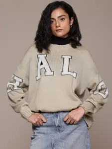 The Roadster Lifestyle Co. Acrylic Typography Longline Pullover