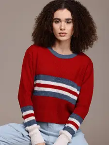 The Roadster Lifestyle Co. Pure Acrylic Striped Pullover