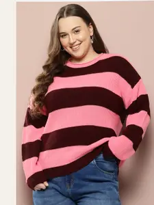 Sztori Plus Size Striped Pullover