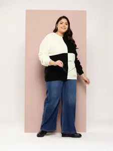 Sztori Plus Size Colourblock Pullover