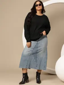 Sztori Plus Size Drop-Shoulder Pullover