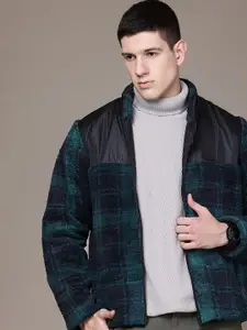 The Roadster Lifestyle Co. Checked Jacket with Faux Fur Detail