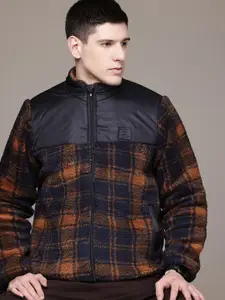 The Roadster Lifestyle Co. Checked Jacket with Faux Fur Detail