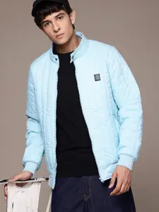 Roadster Stand Collar Quilted Jacket With Zippered Pockets