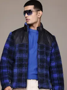 The Roadster Lifestyle Co. Checked Jacket with Faux Fur Detail