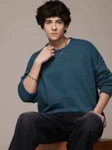 The Roadster Lifestyle Co. Self-Striped Pullover