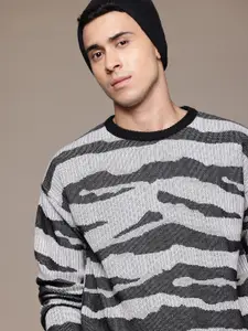 The Roadster Life Co. Long Sleeves Abstract Pullover Sweater