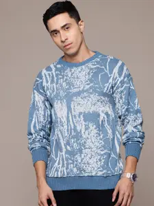 The Roadster Lifestyle Co. Woven Design Abstract Pullover