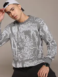 The Roadster Lifestyle Co. Men Self Design Pullover