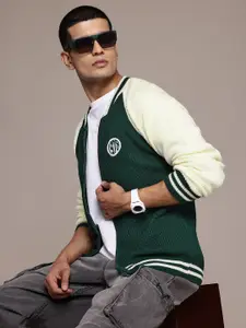 The Roadster Lifestyle Co. Pure Acrylic Ribbed Cardigan