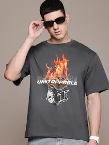 The Roadster Lifestyle Co. Printed Pure Cotton T-shirt
