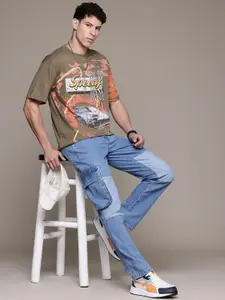 The Roadster Lifestyle Co. Printed Relaxed Fit Pure Cotton T-shirt