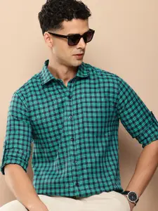 encore by INVICTUS Opaque Checked Casual Shirt