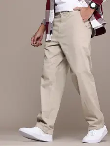 The Roadster Life Co. Men Pure Cotton Straight Fit Chinos Trousers