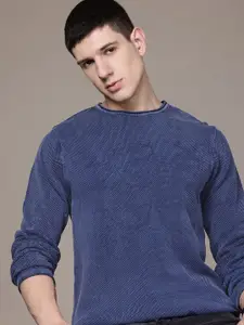 The Roadster Lifestyle Co. Textured Pure Cotton Pullover