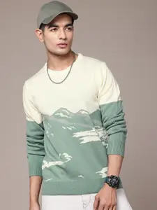 The Roadster Lifestyle Co. Abstract Print Acrylic Pullover