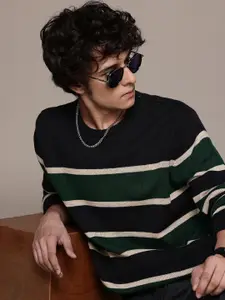 The Roadster Lifestyle Co. Long Sleeves Striped Sweater