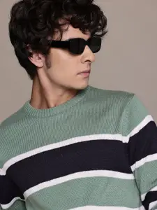 The Roadster Lifestyle Co. Acrylic Striped Sweater