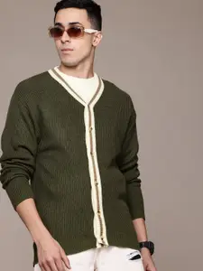 The Roadster Life Co. V-Neck Acrylic Cardigan