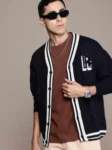 The Roadster Lifestyle Co. Men Cable Knit Cardigan