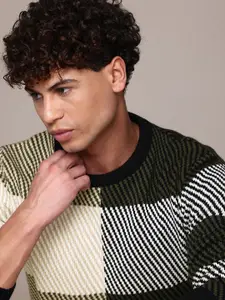 The Roadster Lifestyle Co. Checked Acrylic Pullover