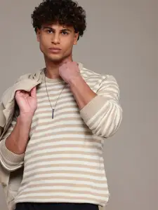 The Roadster Lifestyle Co. Striped Pure Acrylic Pullover