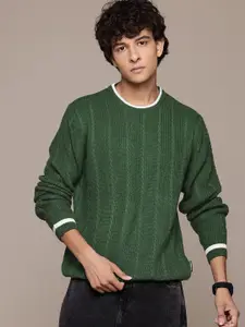 The Roadster Lifestyle Co. Men Cable Knit Pullover