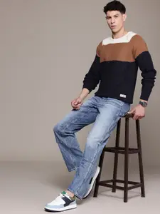 The Roadster Lifestyle Co. Acrylic Colourblocked Pullover