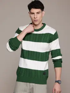 The Roadster Lifestyle Co. Acrylic Striped Pullover