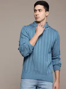 The Roadster Lifestyle Co.  Acrylic Hooded Striped Pullover