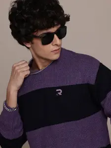 The Roadster Lifestyle Co. Pure Acrylic Colourblocked Pullover