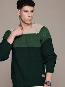 The Roadster Lifestyle Co. Pure Acrylic Colourblocked Pullover