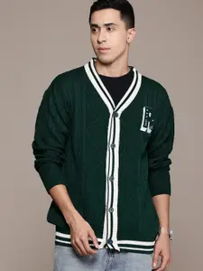 The Roadster Lifestyle Co. Men Cable Knit Cardigan