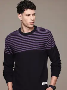 The Roadster Lifestyle Co. Self-Striped Pullover