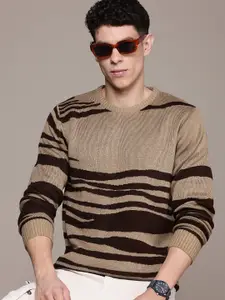 The Roadster Lifestyle Co. Pure Acrylic Striped Pullover