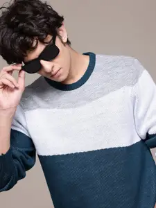 Roadster Men Colourblocked Pullover